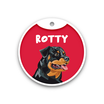Customized Dog Id Tag - Rottweiler